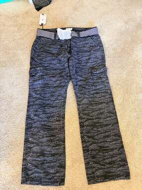 Imperious Men's Tiger Camo Belted Cargo Pants, Size 38x32